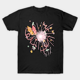 Celebration Party Fireworks Bubbly T-Shirt